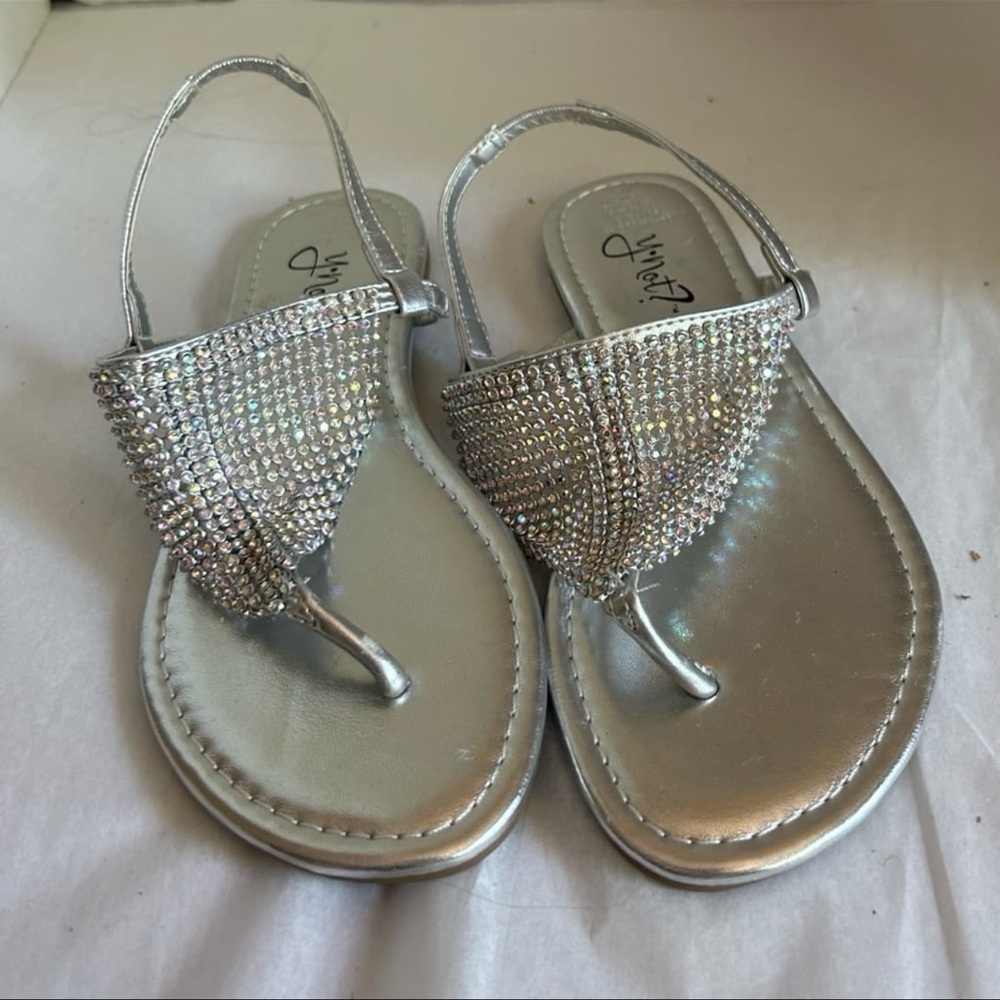 Glittery‎ Silver Kids Sandals